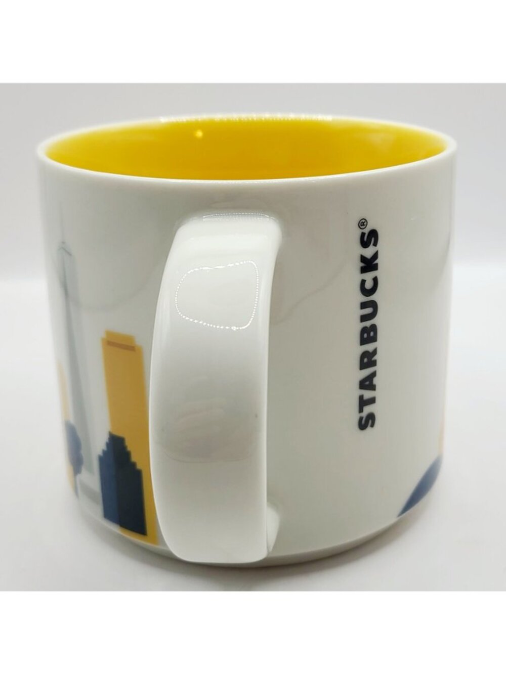 Starbucks New York "You Are Here" Collection Ceramic Mug 14oz Yellow Interior - Picture 3 of 8